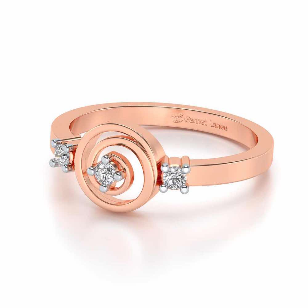 Akshara Silver Ring - Rose Gold - Image 2