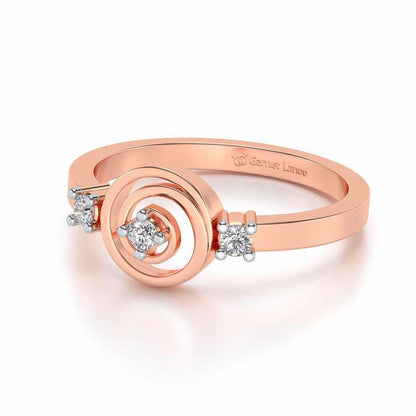 Akshara Silver Ring - Rose Gold - Image 2