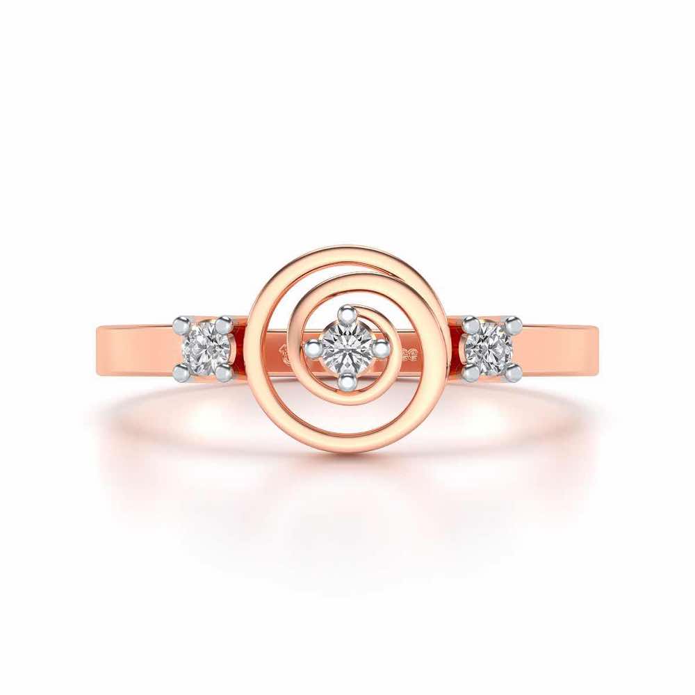 Akshara Silver Ring - Rose Gold - Image 4