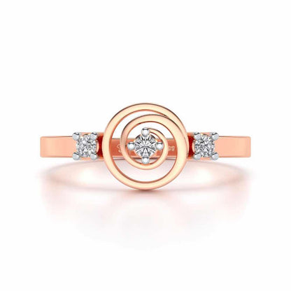 Akshara Silver Ring - Rose Gold - Image 4