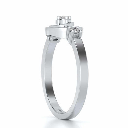 Akshara Silver Ring - White Gold - Image 3