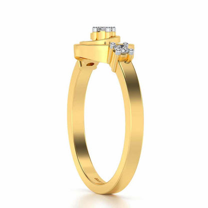 Akshara Silver Ring - Yellow Gold - Image 3