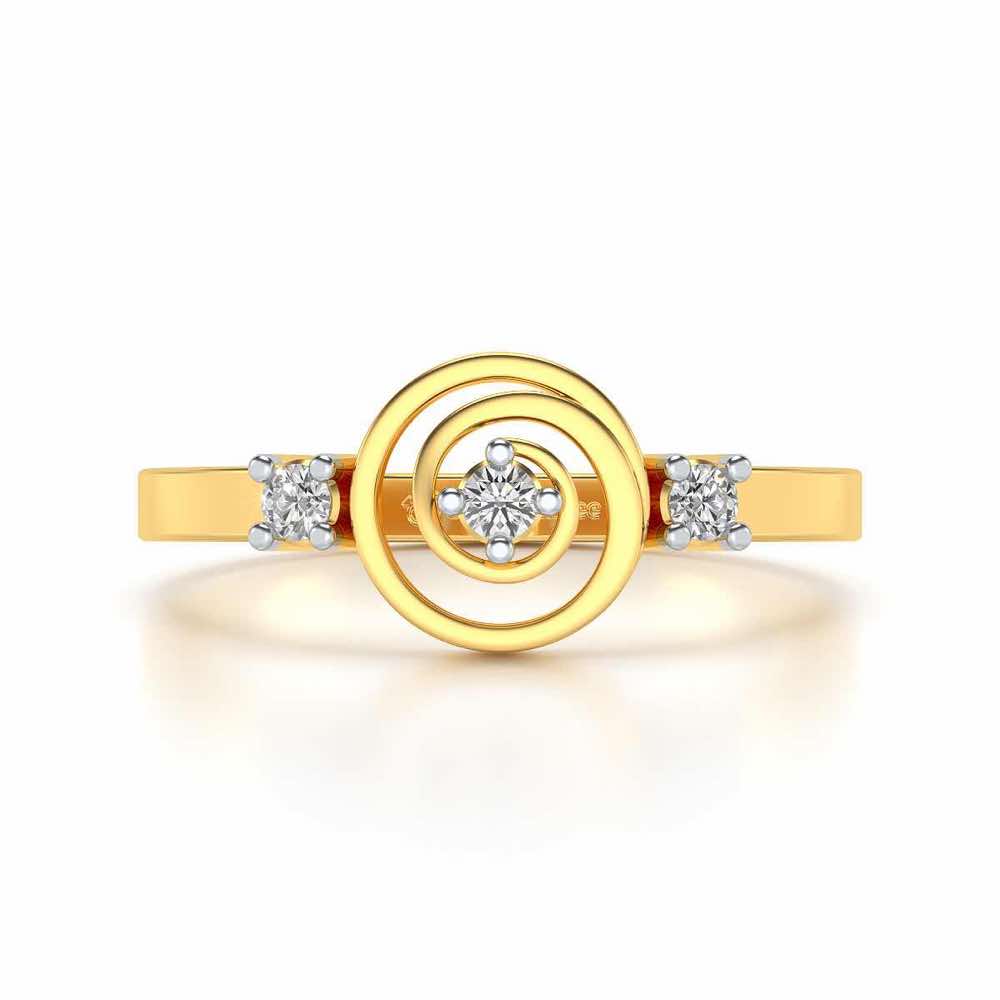 Akshara Silver Ring - Yellow Gold - Image 4