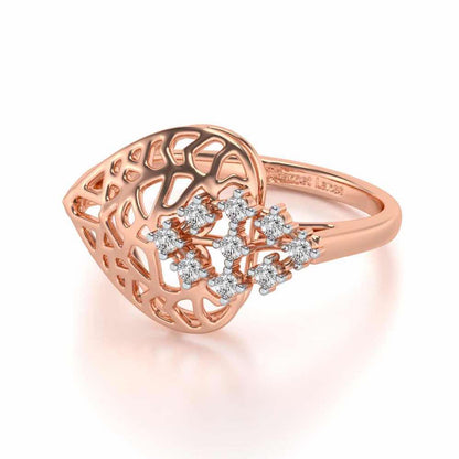 Alia Shine Silver Ring - Rose Gold - Image 2