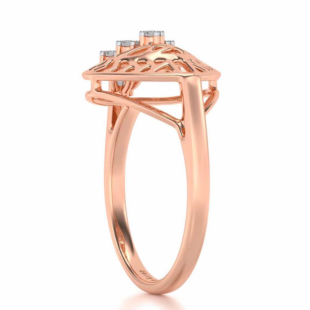 Alia Shine Silver Ring - Rose Gold - Image 3