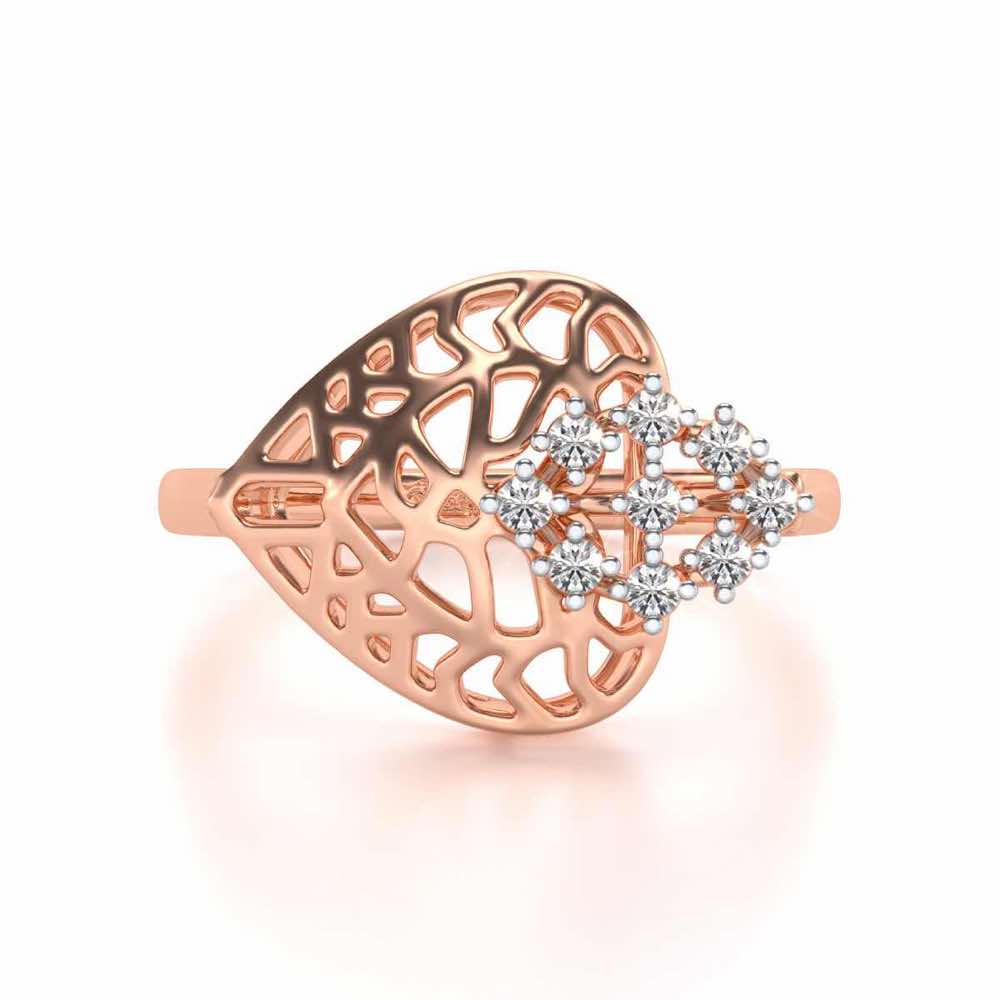 Alia Shine Silver Ring - Rose Gold - Image 4