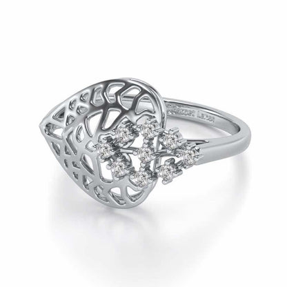 Alia Shine Silver Ring - White Gold - Image 2