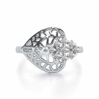 Alia Shine Silver Ring - White Gold - Image 4