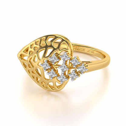 Alia Shine Silver Ring - Yellow Gold - Image 2