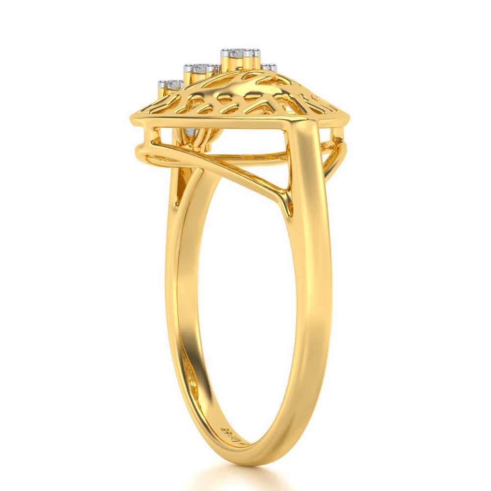 Alia Shine Silver Ring - Yellow Gold - Image 3