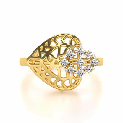 Alia Shine Silver Ring - Yellow Gold - Image 4