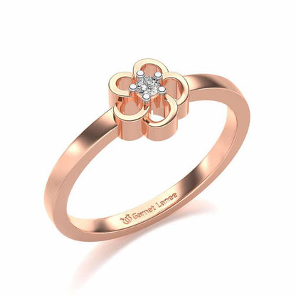 Aliaa Silver Ring - Rose Gold - Image 1