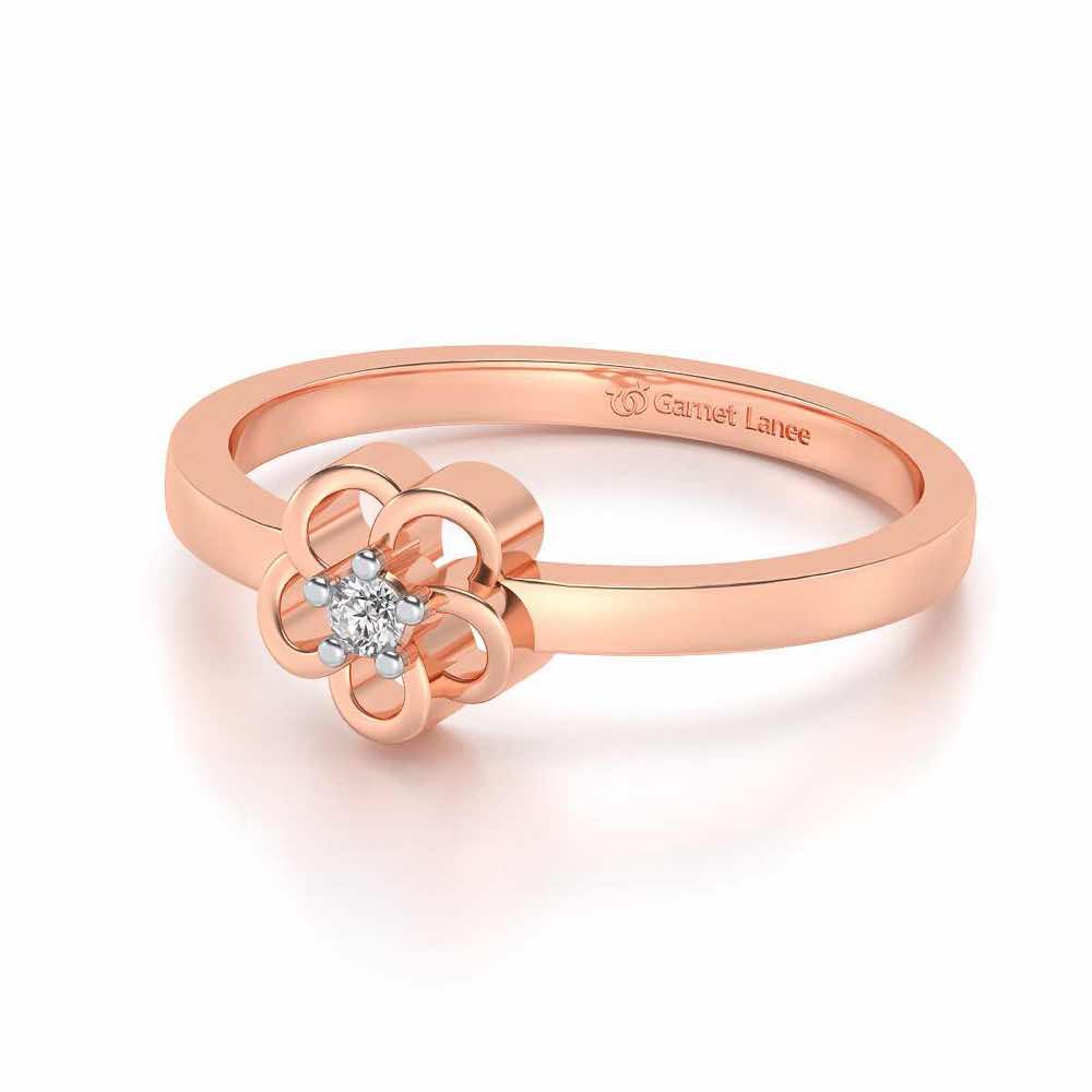 Aliaa Silver Ring - Rose Gold - Image 2