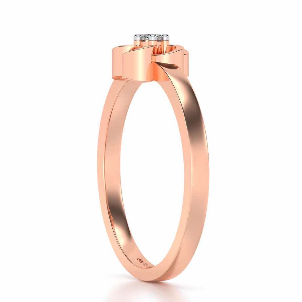 Aliaa Silver Ring - Rose Gold - Image 3