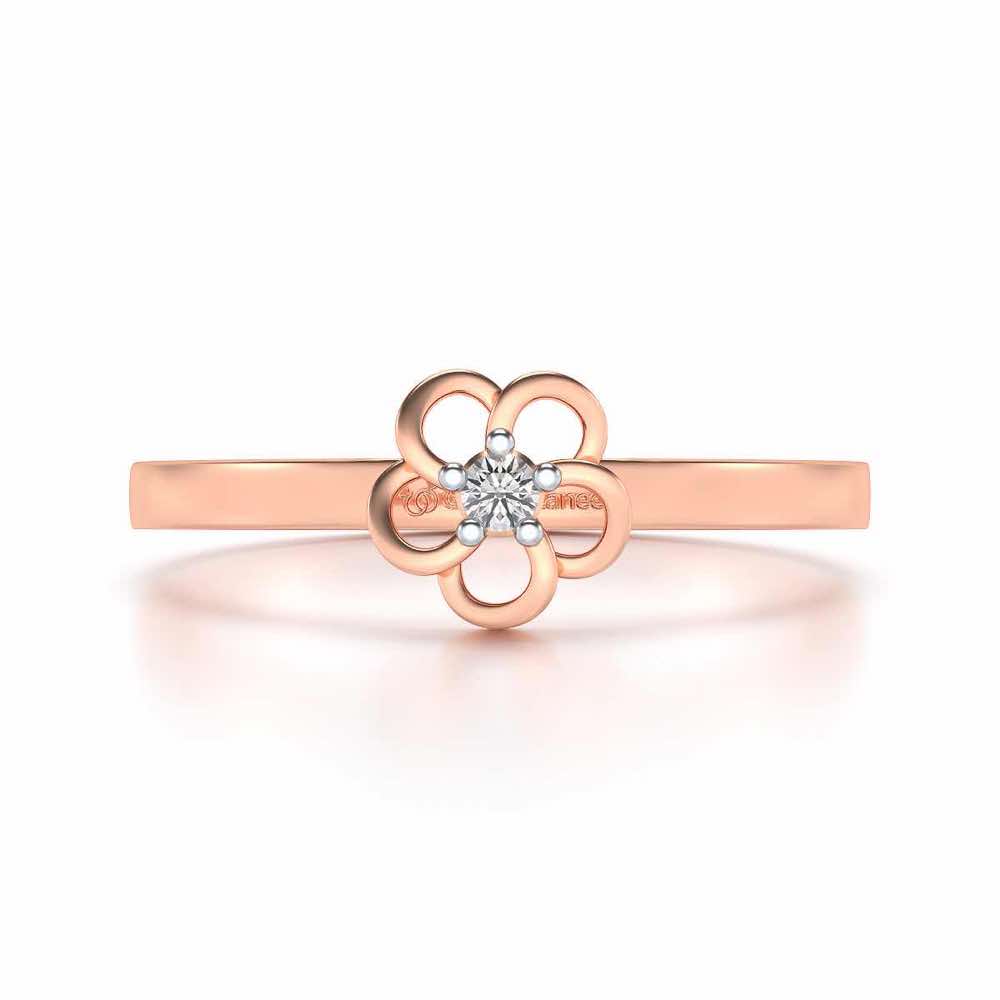 Aliaa Silver Ring - Rose Gold - Image 4