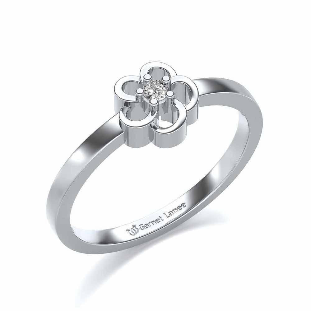 Aliaa Silver Ring - White Gold - Image 1