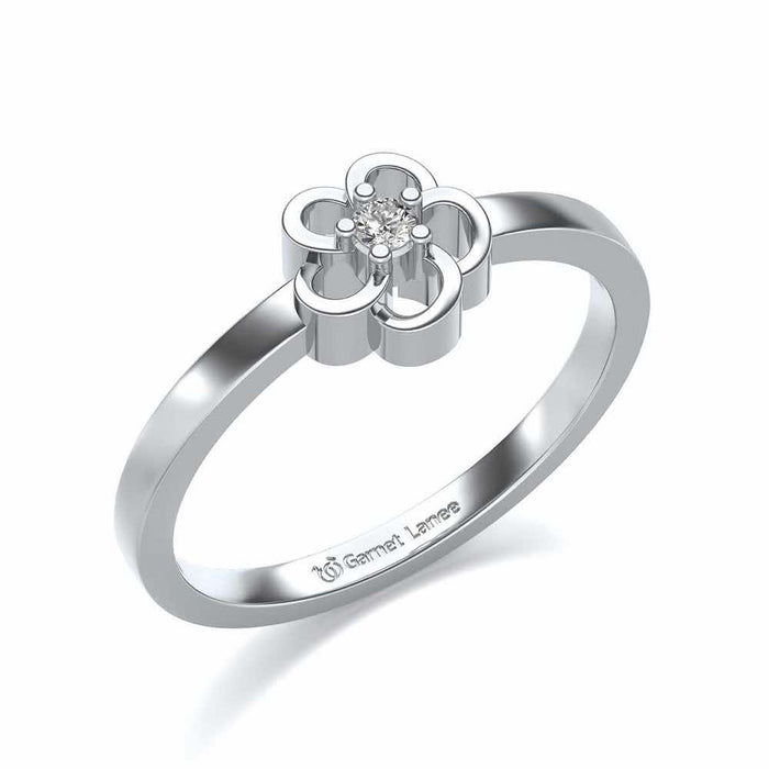Aliaa Silver Ring - White Gold - Image 1