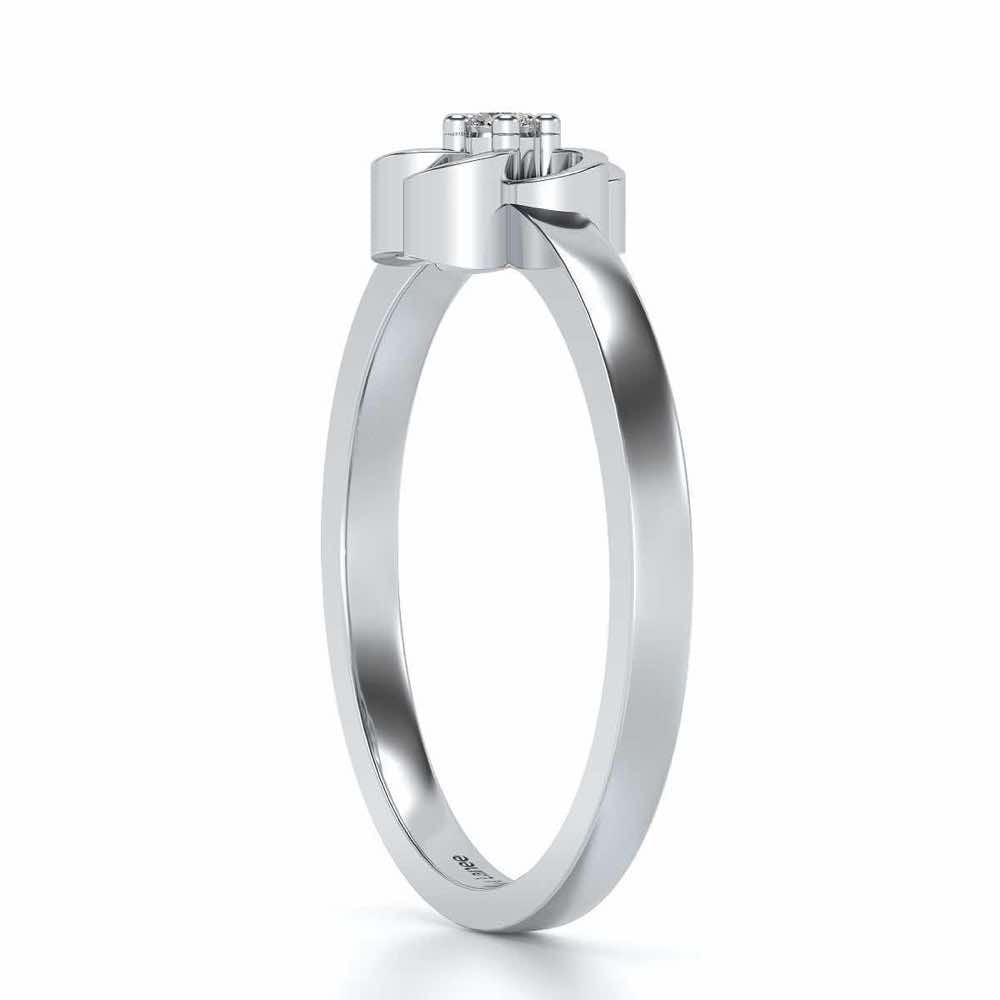 Aliaa Silver Ring - White Gold - Image 3