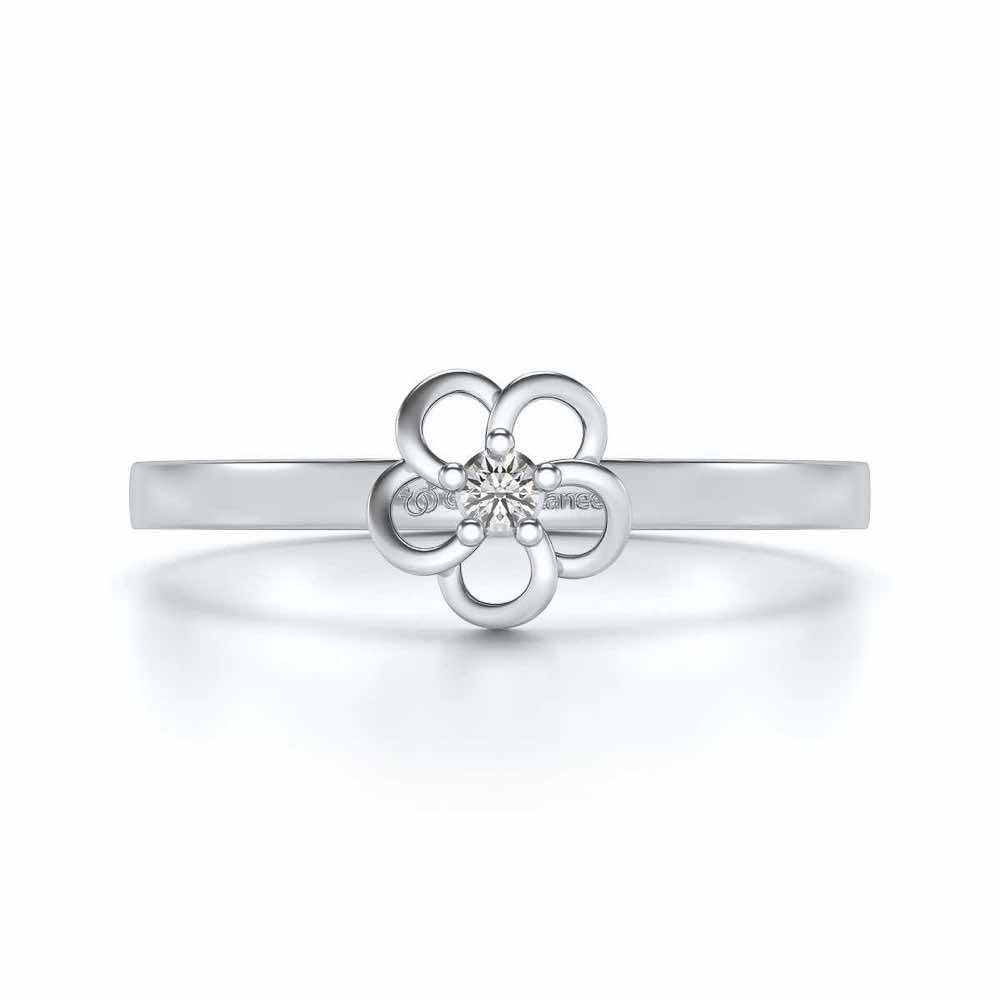 Aliaa Silver Ring - White Gold - Image 4