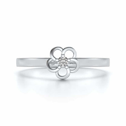 Aliaa Silver Ring - White Gold - Image 4