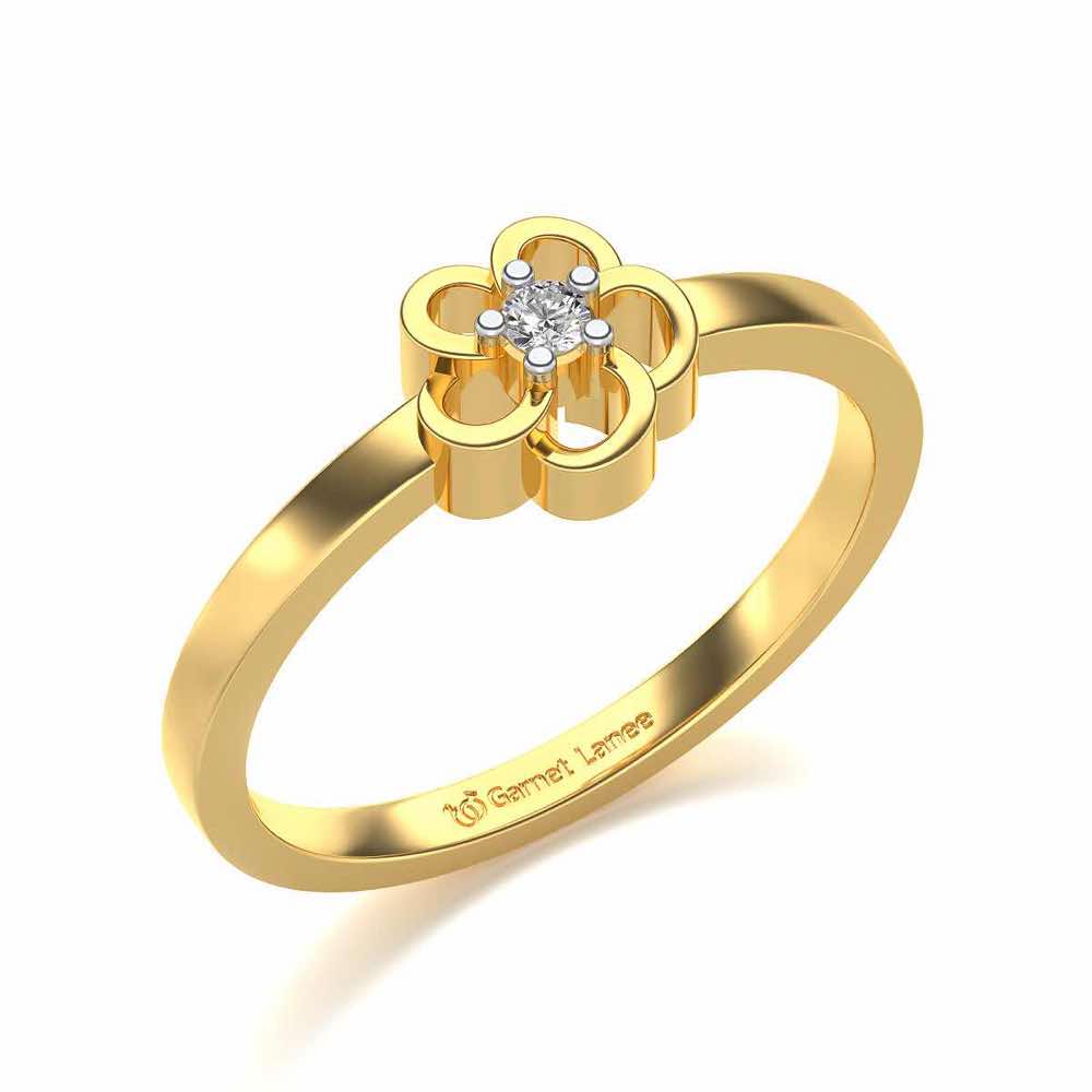 Aliaa Silver Ring - Yellow Gold - Image 1