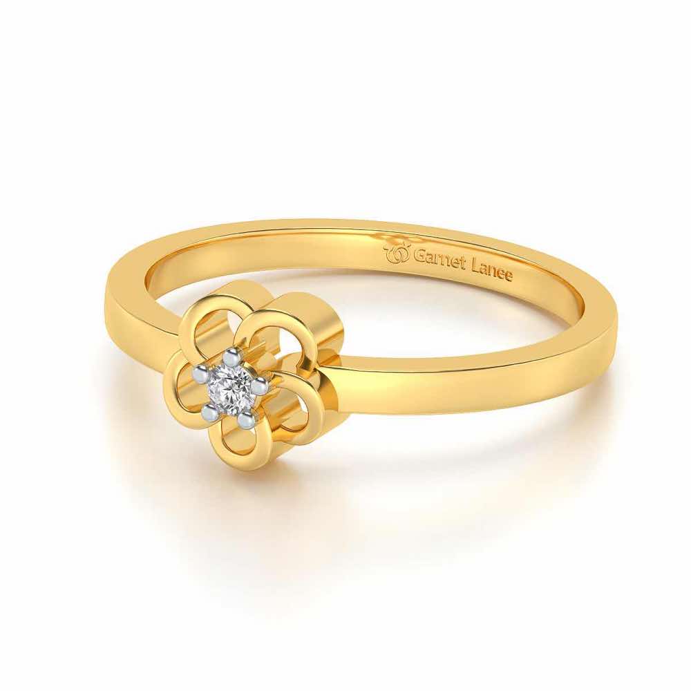 Aliaa Silver Ring - Yellow Gold - Image 2