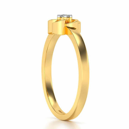 Aliaa Silver Ring - Yellow Gold - Image 3