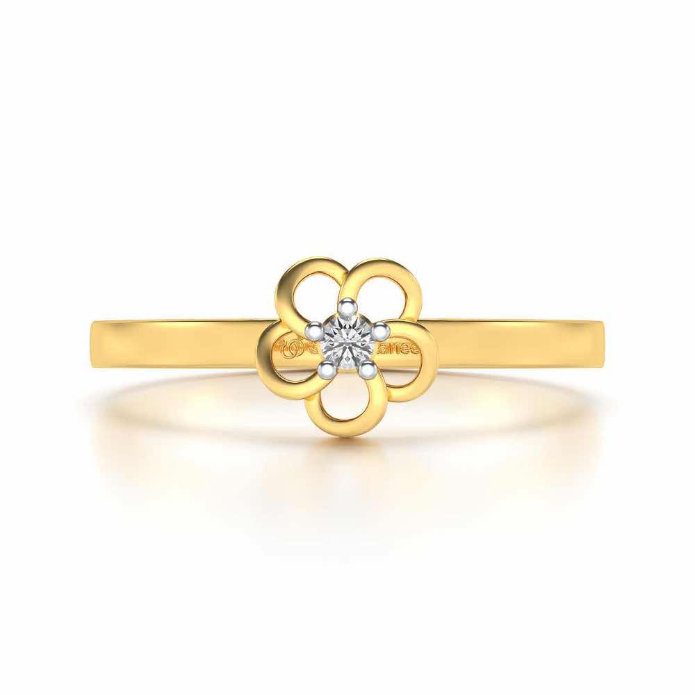 Aliaa Silver Ring - Yellow Gold - Image 4