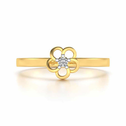 Aliaa Silver Ring - Yellow Gold - Image 4