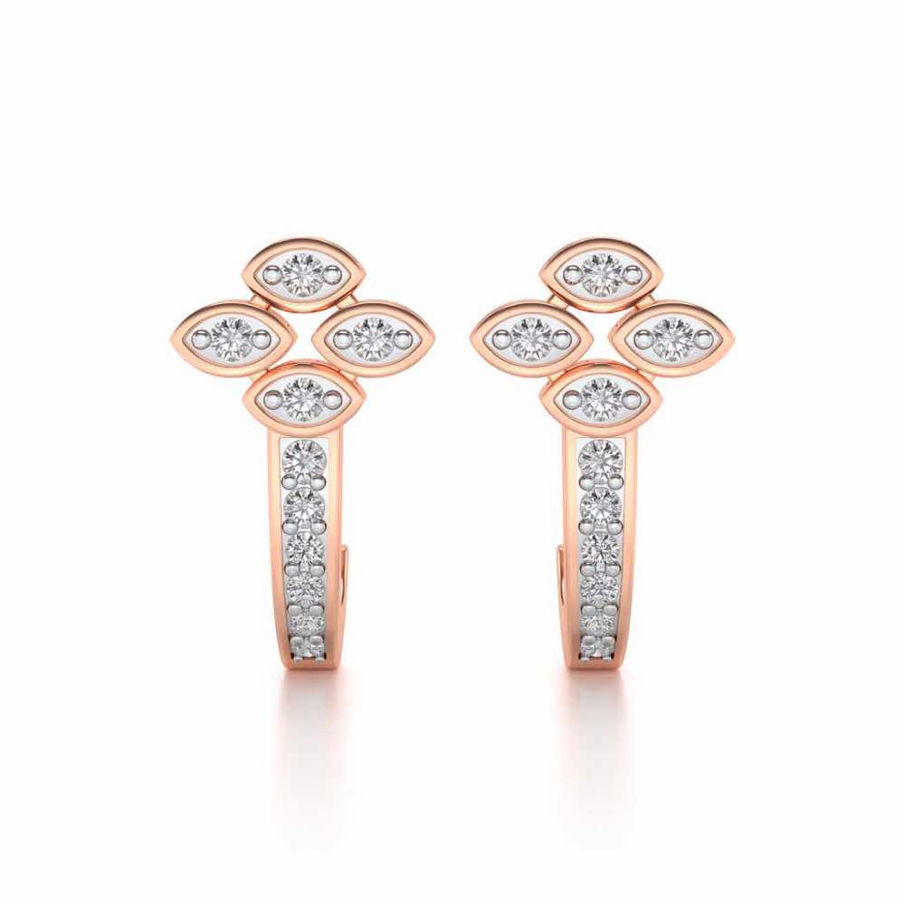 All Eyes Silver Earrings - Rose Gold - Image 1