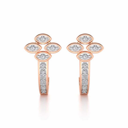All Eyes Silver Earrings - Rose Gold - Image 1