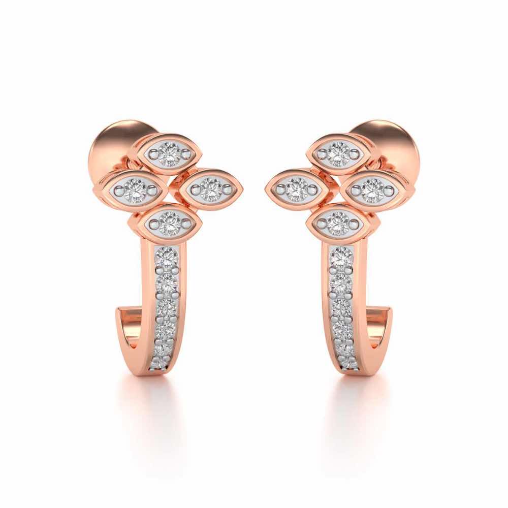 All Eyes Silver Earrings - Rose Gold - Image 2