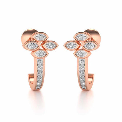 All Eyes Silver Earrings - Rose Gold - Image 2