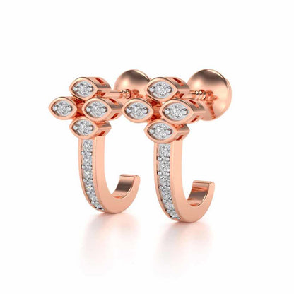 All Eyes Silver Earrings - Rose Gold - Image 3