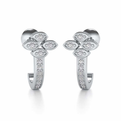 All Eyes Silver Earrings - White Gold - Image 2