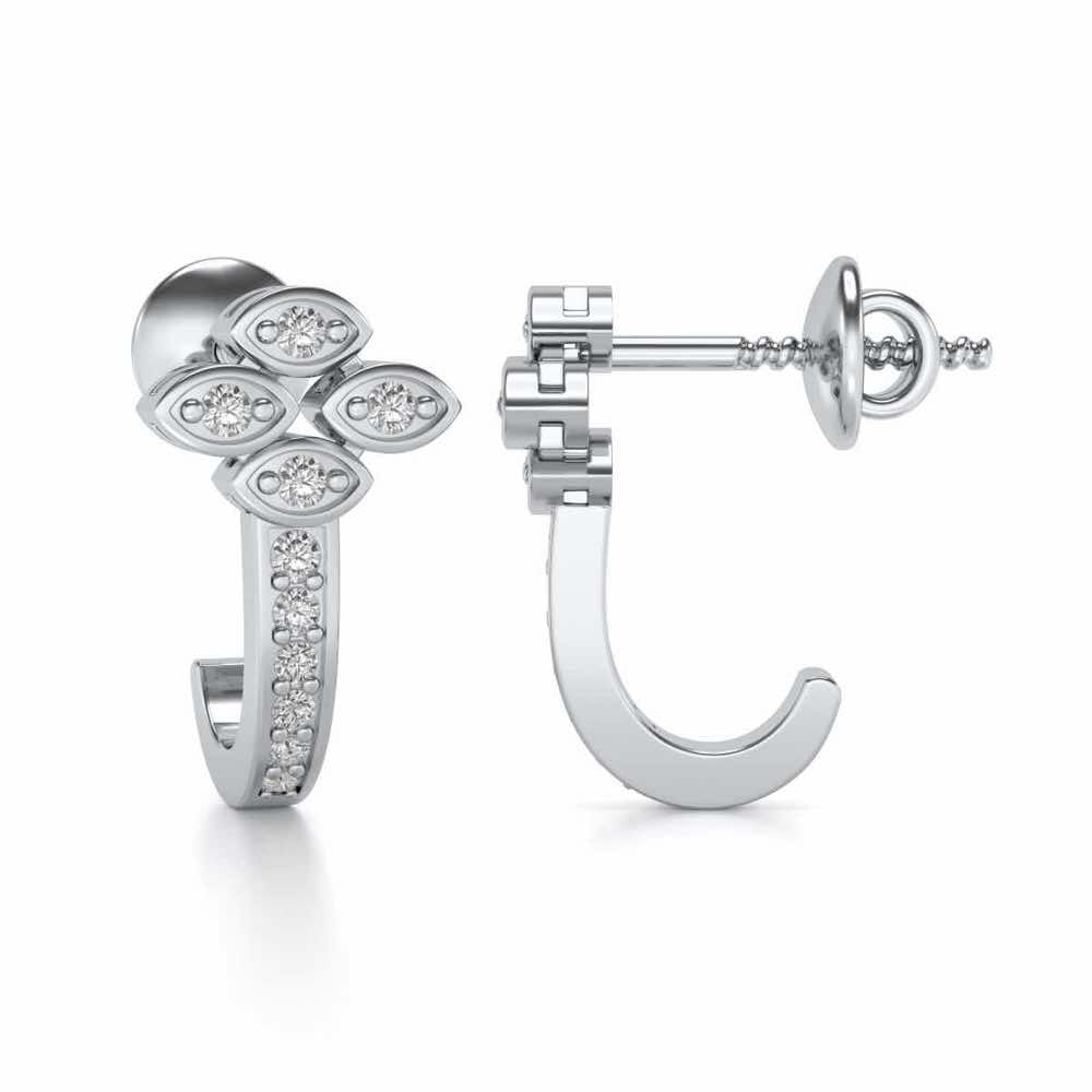 All Eyes Silver Earrings - White Gold - Image 4
