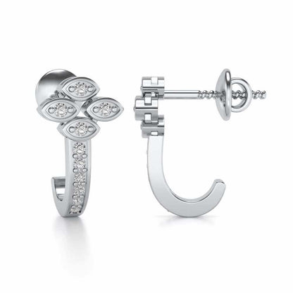 All Eyes Silver Earrings - White Gold - Image 4