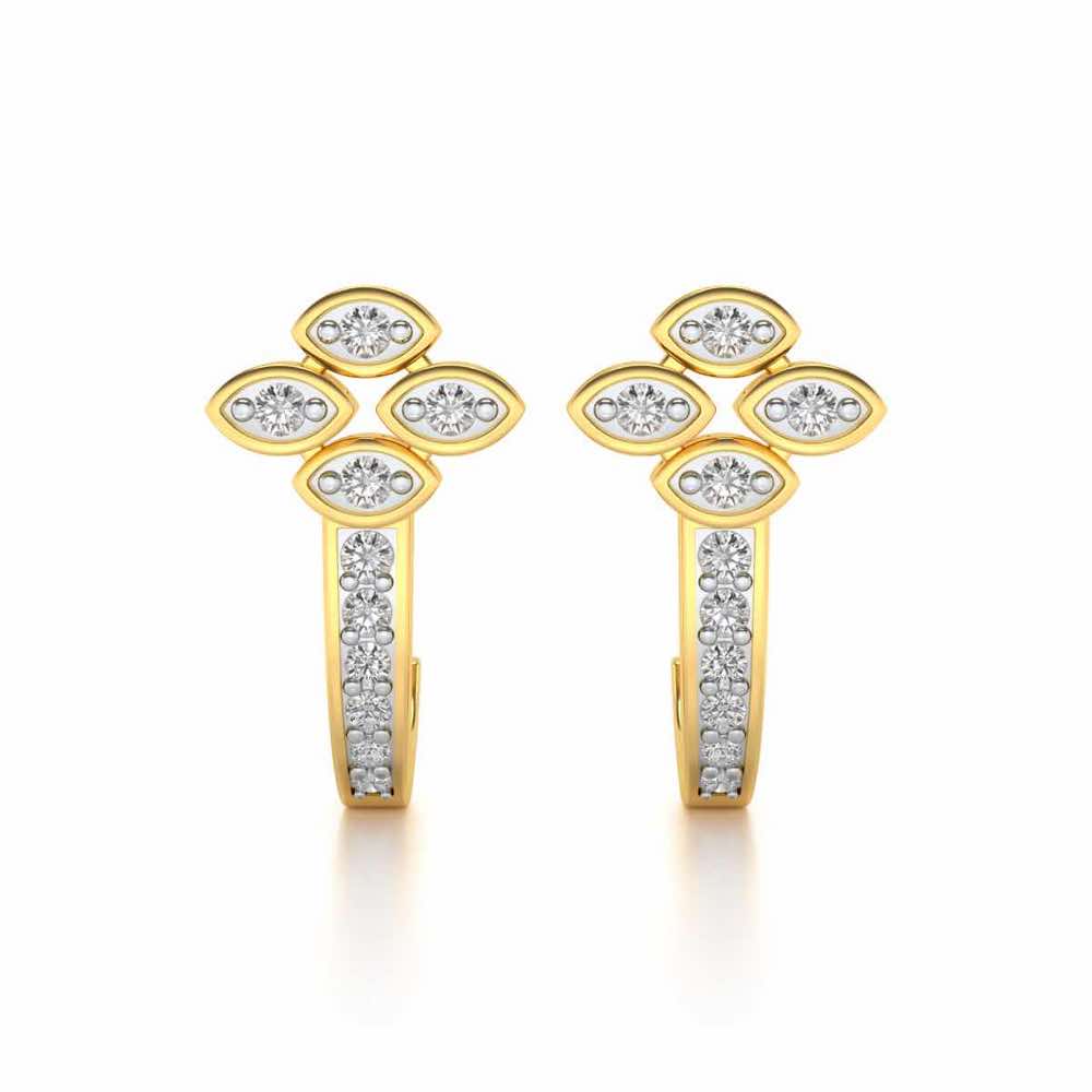 All Eyes Silver Earrings - Yellow Gold - Image 1