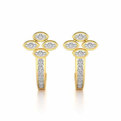 All Eyes Silver Earrings - Yellow Gold - Image 1