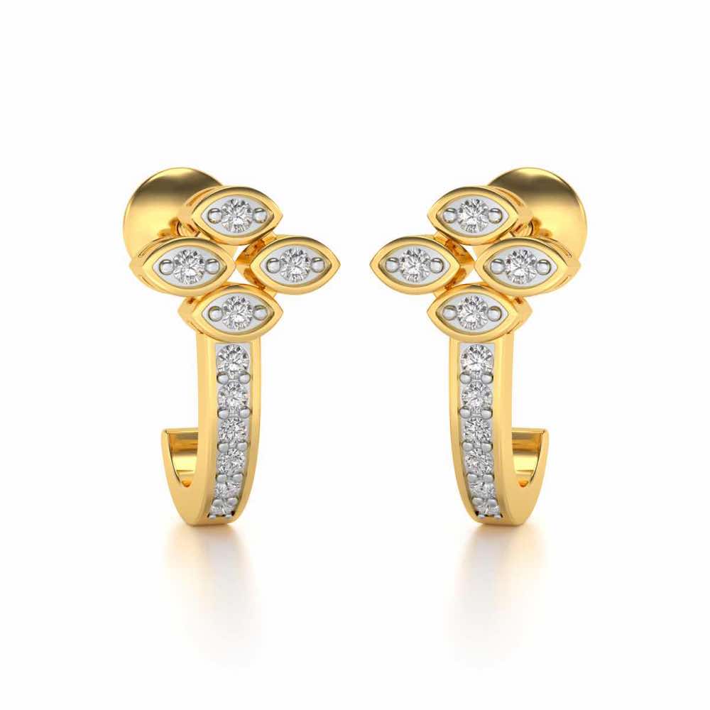All Eyes Silver Earrings - Yellow Gold - Image 2