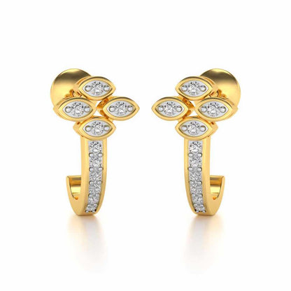 All Eyes Silver Earrings - Yellow Gold - Image 2