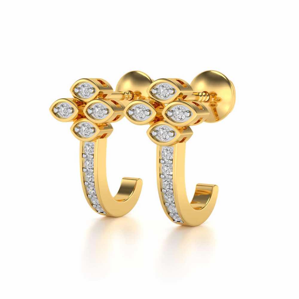 All Eyes Silver Earrings - Yellow Gold - Image 3