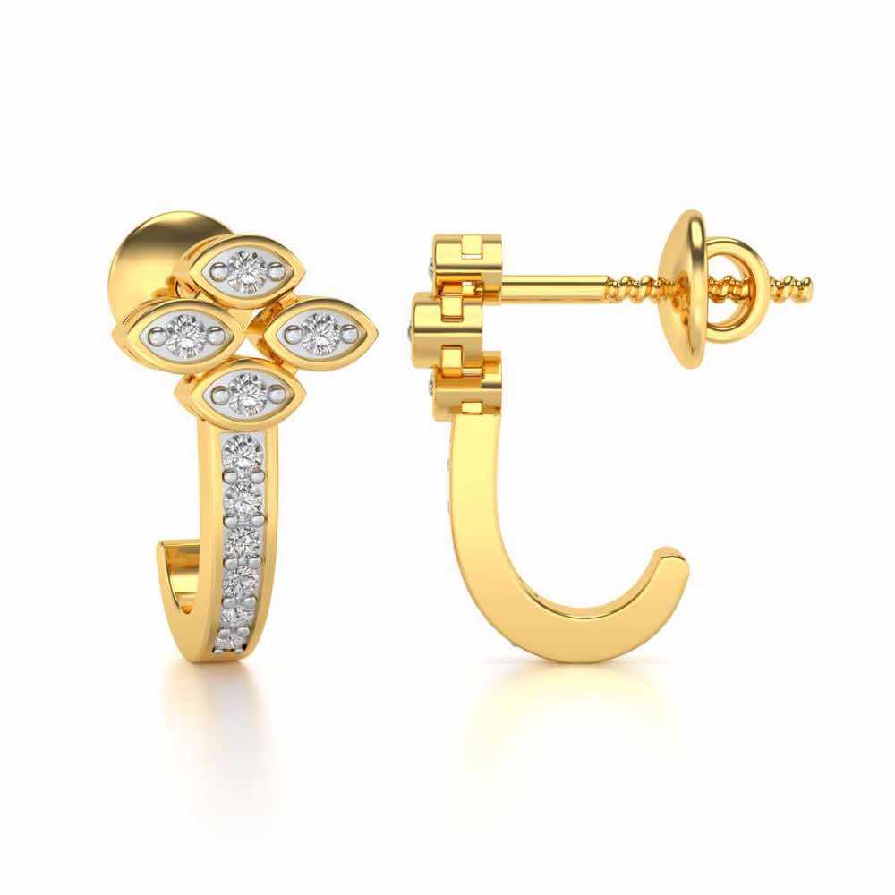 All Eyes Silver Earrings - Yellow Gold - Image 4
