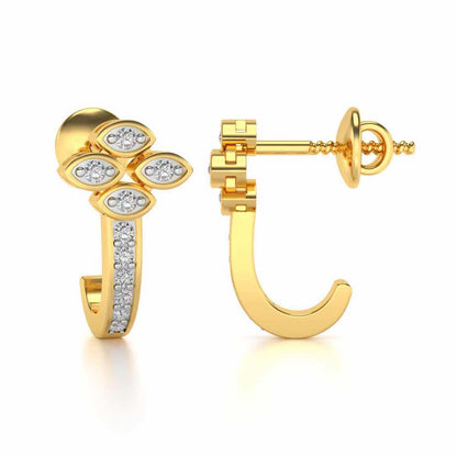 All Eyes Silver Earrings - Yellow Gold - Image 4
