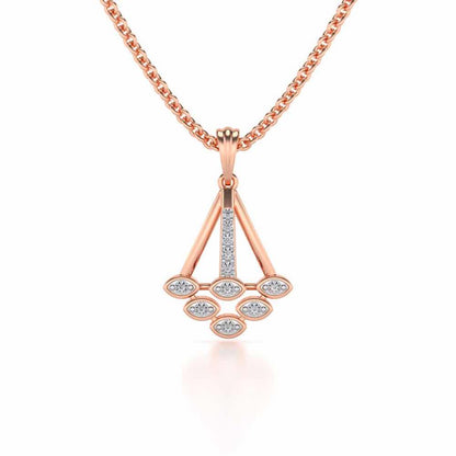 All Eyes Silver Pendant - Rose Gold - Image 1