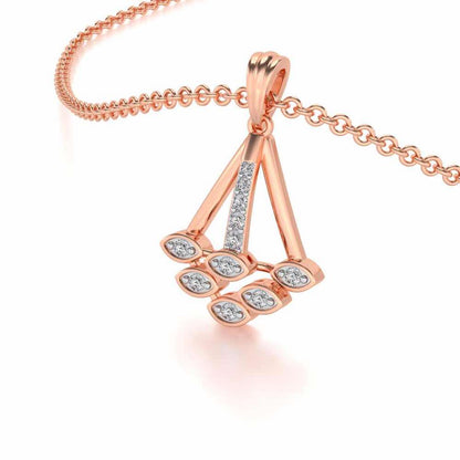All Eyes Silver Pendant - Rose Gold - Image 2