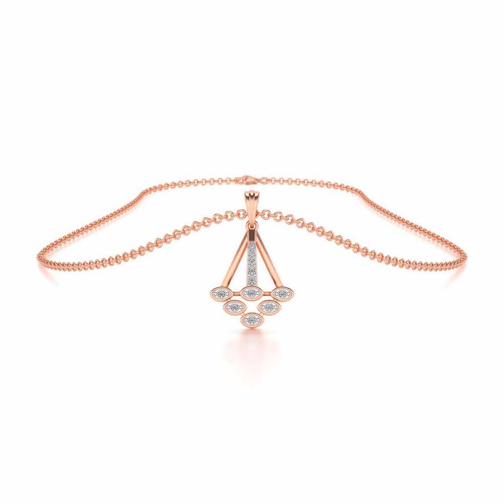All Eyes Silver Pendant - Rose Gold - Image 3
