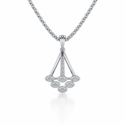 All Eyes Silver Pendant - White Gold - Image 1