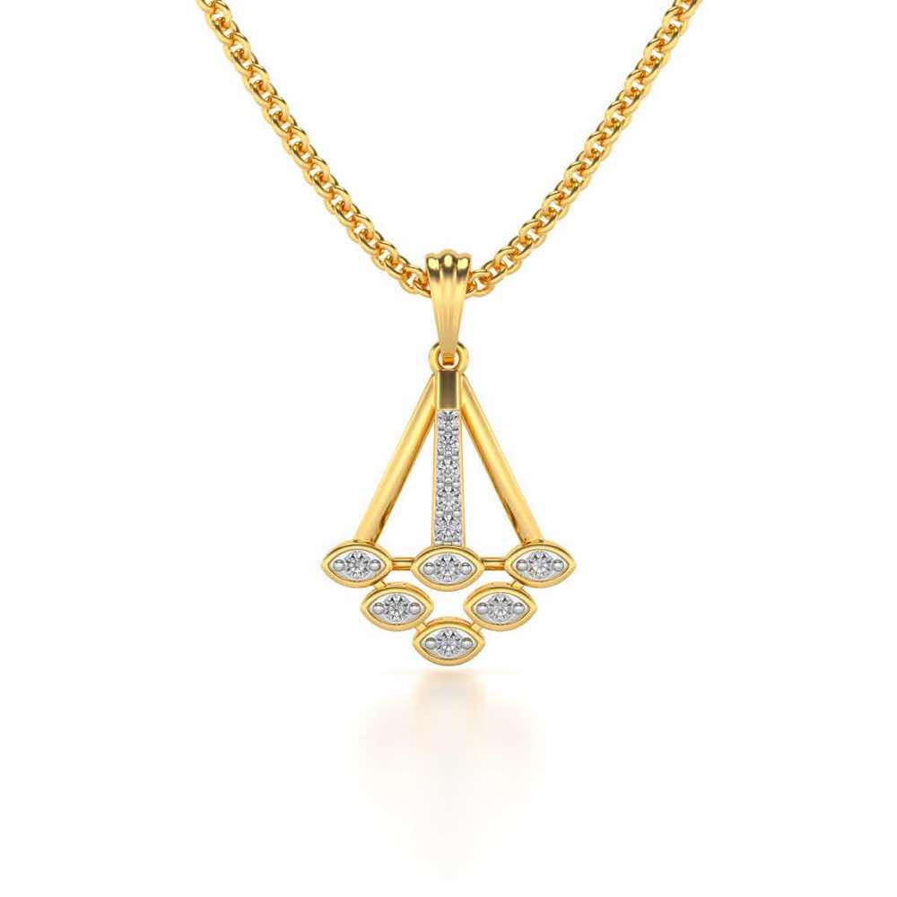 All Eyes Silver Pendant - Yellow Gold - Image 1