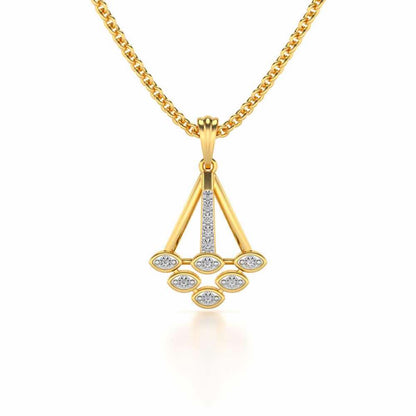 All Eyes Silver Pendant - Yellow Gold - Image 1